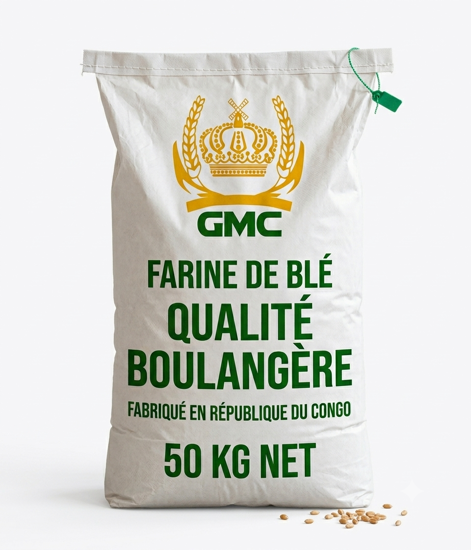 Sac de farine GMC 50 kilogrammes.
